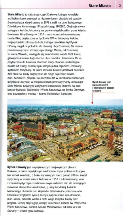 Kraków. Przewodnik wydawnictwa Gauss. Przykładowa strona 1
