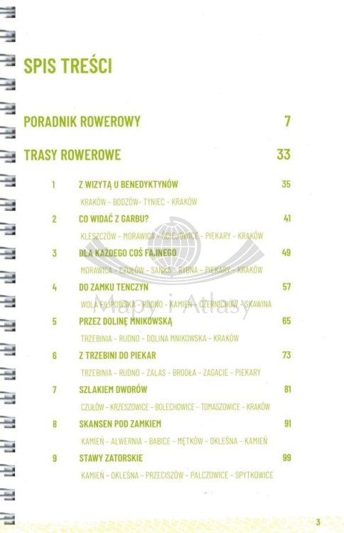 Kraków i okolice. Wycieczki i trasy rowerowe. Przewodnik rowerowy wydawnictwa Bezdroża. Spis treści 1