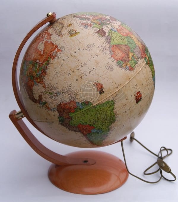 Globus Optimus 37 cm. Stylizowany, podświetlany. Angielskie napisy. Cały 2