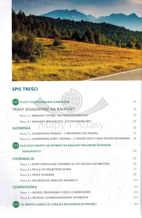 Bałkany na czterech kółkach. Przewodnik wydawnictwa Pascal. Spis treści 1