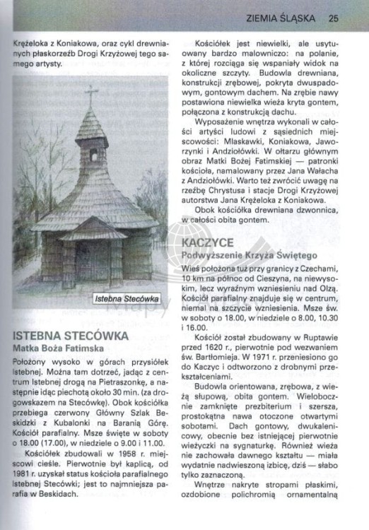 Kościoły drewniane Karpat. Polska i Słowacja. Przewodnik wydawnictwa Rewasz. Przykładowa strona 1