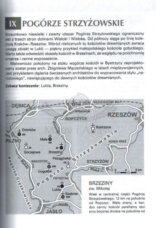 Kościoły drewniane Karpat. Polska i Słowacja. Przewodnik wydawnictwa Rewasz. Przykładowa strona 3