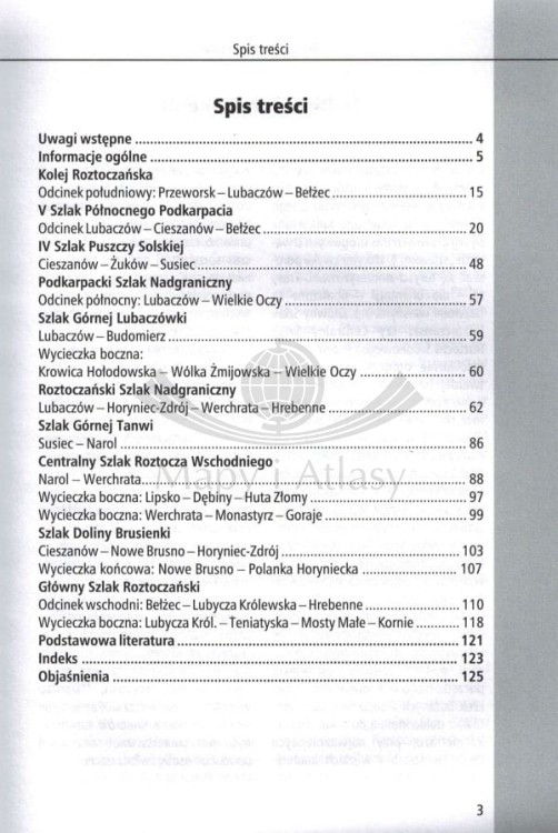 Roztocze, Puszcza Solska. Tom 4: Roztocze Wschodnie. Przewodnik. Spis treści