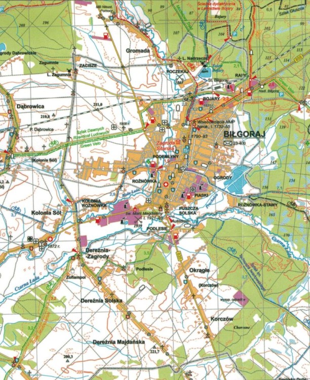 Roztocze Zachodnie 1:60 000. Mapa turystyczna. Fragment 1