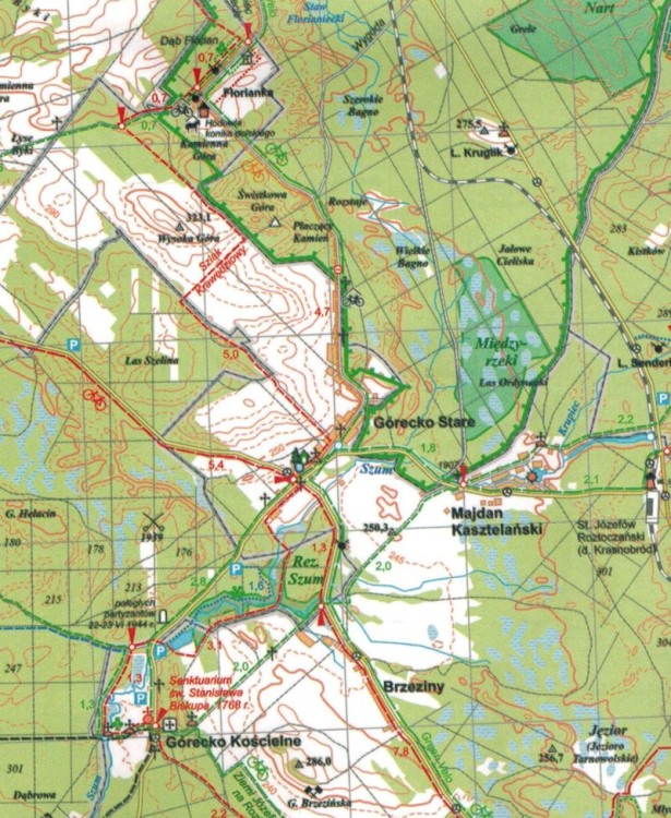 Roztocze Zachodnie 1:60 000. Mapa turystyczna. Fragment 2