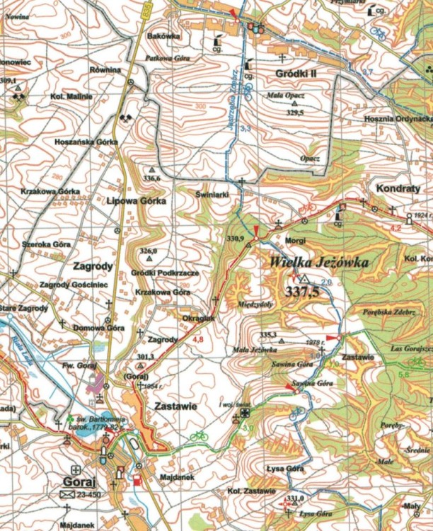 Roztocze Zachodnie 1:60 000. Mapa turystyczna. Fragment 3