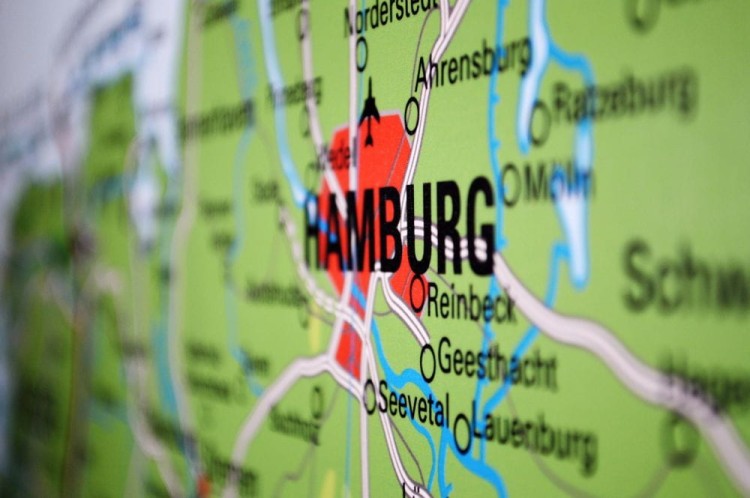 Kraje niemieckojęzyczne. Niemcy, Austria, Szwajcaria. Mapa ścienna fizyczna. Drewniane półwałki. Wydawnictwo: Stiefel. Fragment 7