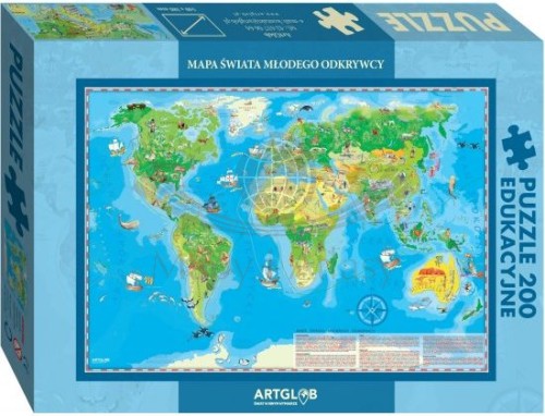 Świat. Mapa Młodego Odkrywcy. Puzzle dla dzieci wydawnictwa ArtGlob