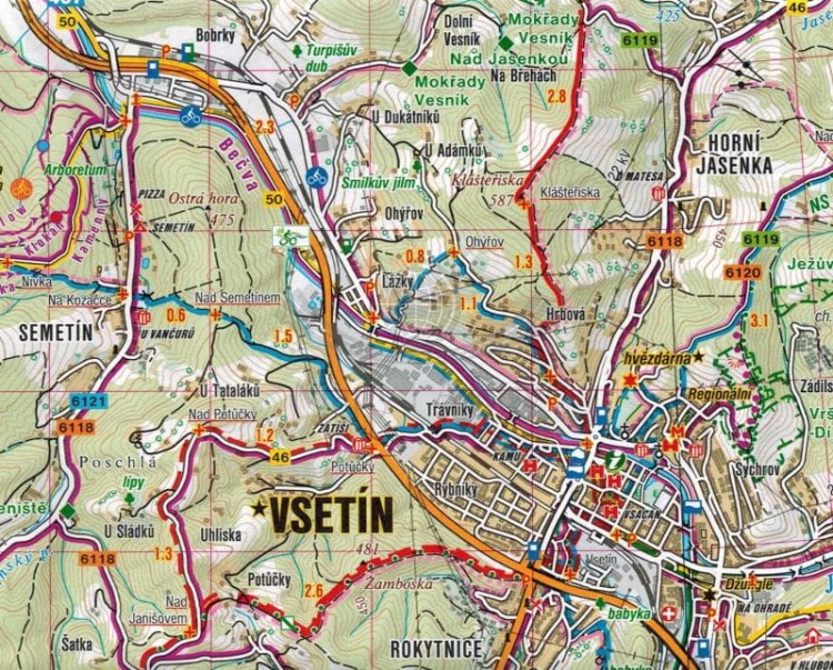 Beskidy, Jaworniki / Beskydy, Javorniky. Mapa turystyczna 471 + Miniprzewodnik wydawnictwa Shocart. Fragment 1