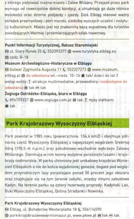 Warmińsko-mazurskie - zachód. Wodoodporna mapa rowerowa z serii "Nie tylko Green Velo"  wydawnictwa Euro Pilot. Informator