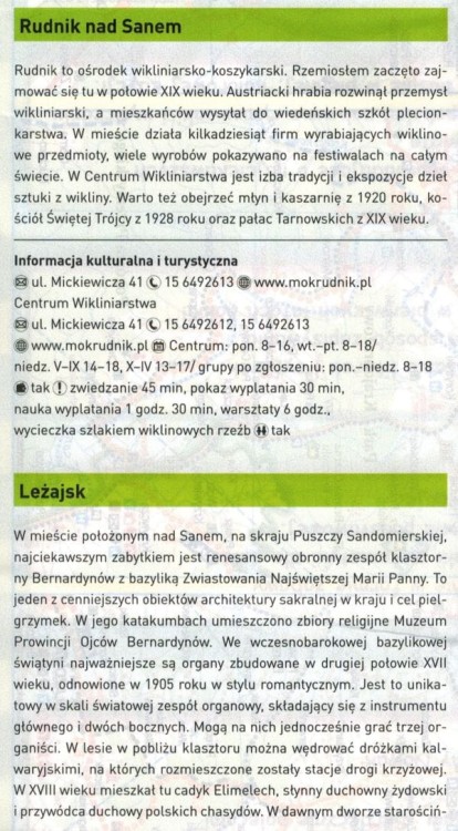 Podkarpackie. Wodoodporna mapa rowerowa z serii "Nie tylko Green Velo"  wydawnictwa Euro Pilot. Informator