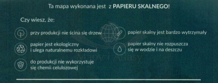 Kraków i okolice - wschód. Wodoodporna mapa rowerowa z serii "Nie tylko Green Velo"  wydawnictwa Euro Pilot. Cechy papieru