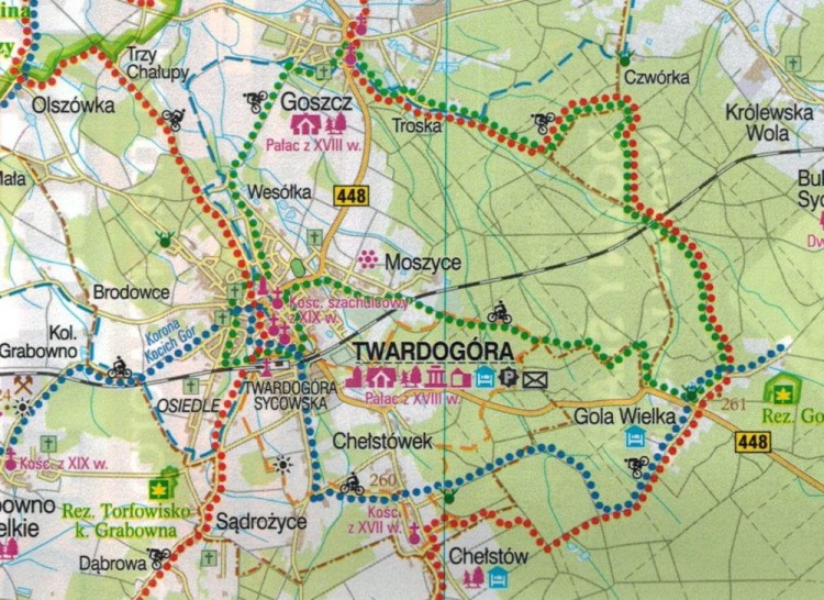 Wrocław i okolice - wschód. Wodoodporna mapa rowerowa z serii "Nie tylko Green Velo"  wydawnictwa Euro Pilot. Fragment 3