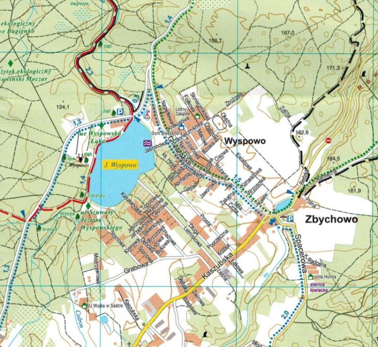 Trójmiejski Park Krajobrazowy 1:25 000. Gdańsk, Gdynia, Sopot, Rumia, Reda, Wejherowo. Mapa turystyczna wydawnictwa Galileos. Fragment 3
