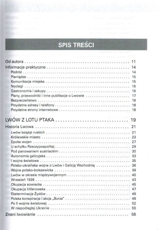 Lwów. Ukraina Zachodnia. Przewodnik wydawnictwa Rewasz. Spis treści 1