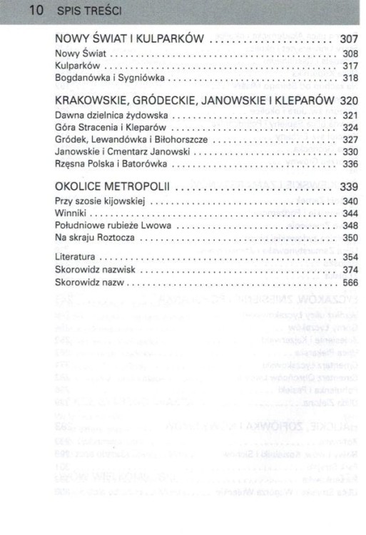 Lwów. Ukraina Zachodnia. Przewodnik wydawnictwa Rewasz. Spis treści 4