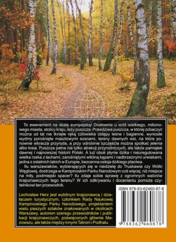 Puszcza Kampinoska. Przewodnik wydawnictwa Rewasz. Okładka tył