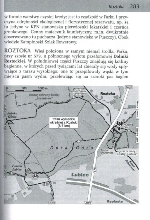 Puszcza Kampinoska. Przewodnik wydawnictwa Rewasz. Przykładowa strona 2