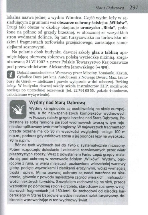 Puszcza Kampinoska. Przewodnik wydawnictwa Rewasz. Przykładowa strona 4