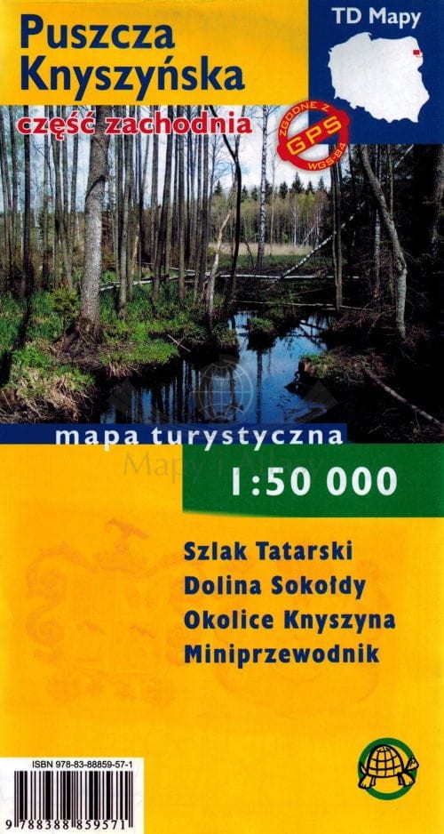 Puszcza Knyszyńska, część zachodnia. Laminowana mapa turystyczna. TD Mapy