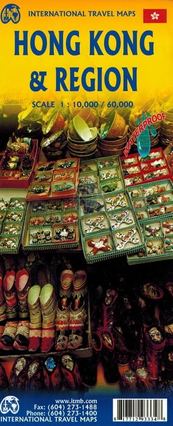 HongKong i okolice. Wodoodporny plan miasta / Mapa samochodowo-turystyczna. ITMB
