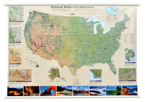 USA 1:5 183 000. Mapa ścienna parków narodowych wydawnictwa National Geographic