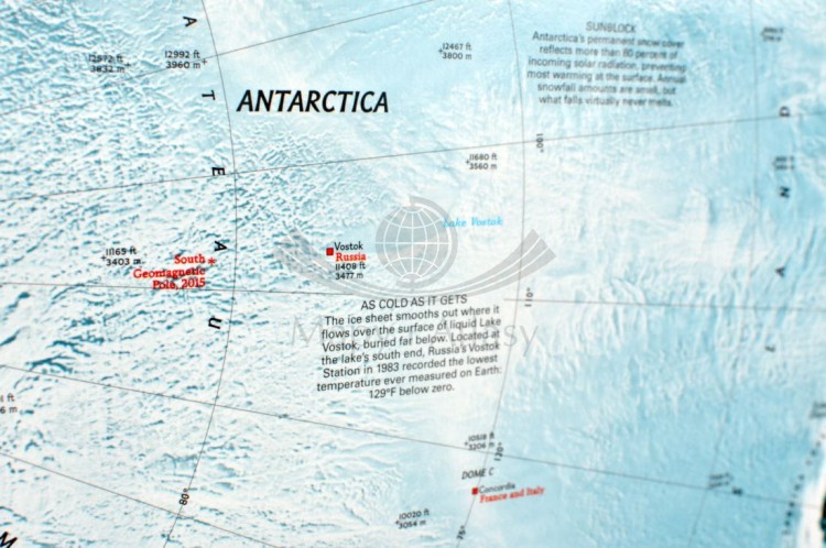 Antarktyda 1:9 200 000. Mapa ścienna wydawnictwa National Geographic. Fragment 4