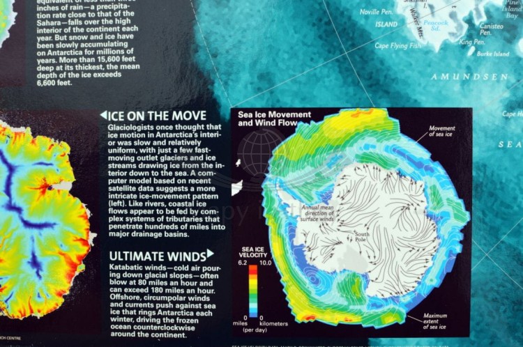 Antarktyda 1:9 200 000. Mapa ścienna wydawnictwa National Geographic. Fragment 5