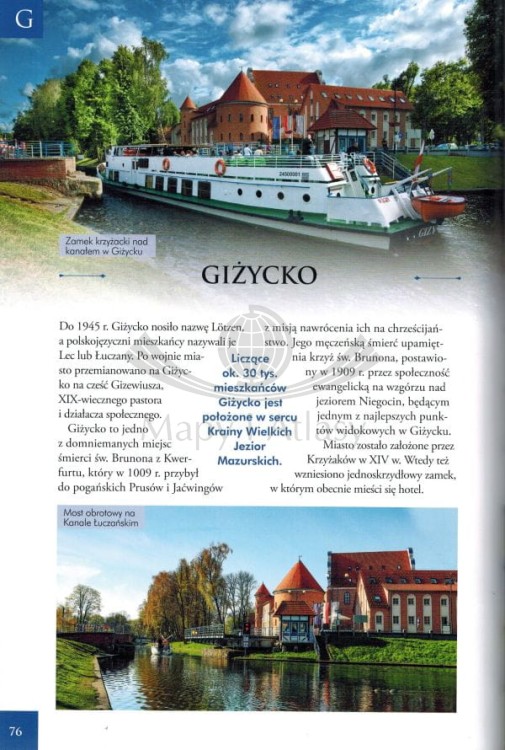 Mazury. Atlas turystyczny wydawnictwa SBM. Przykładowa strona 2