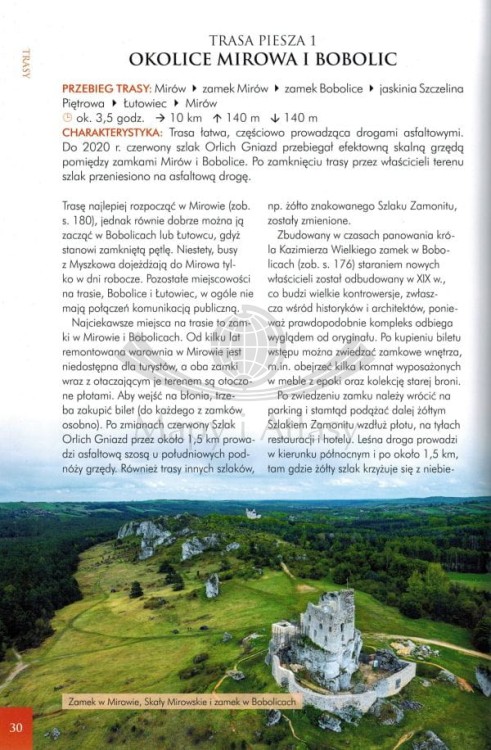 Jura Krakowsko-Częstochowska. Atlas turystyczny wydawnictwa SBM. Przykładowa strona 1