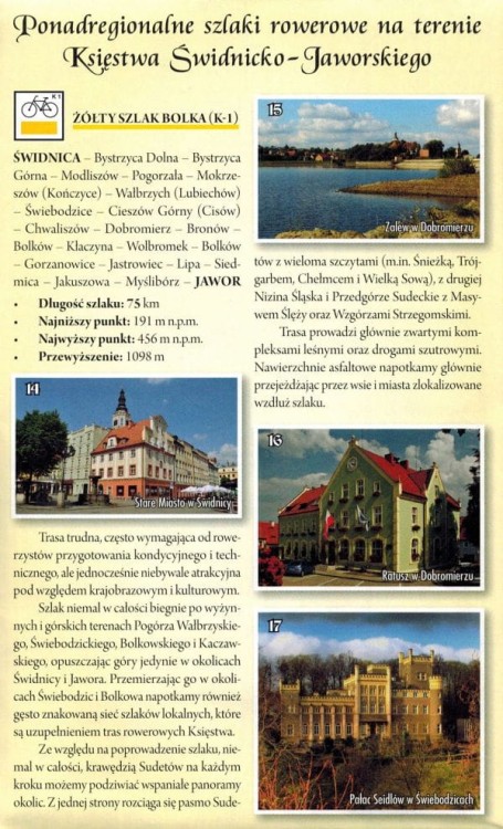 Księstwo Świdnicko-Jaworskie 1:50 000. Mapa turystyczna wydawnictwa Galileos. Informator 2