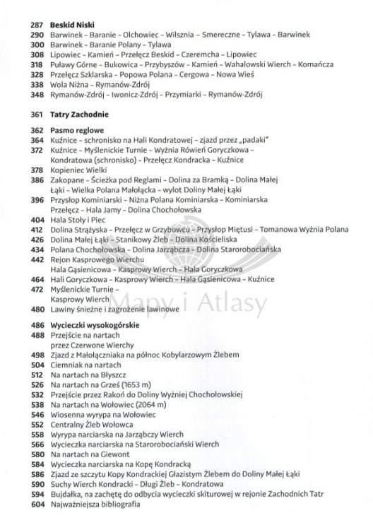 Polskie góry na nartach 01. Przewodnik skiturowy. Spis treści 2