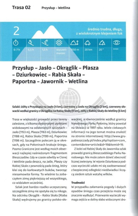 Polskie góry na nartach 01. Przewodnik skiturowy. Przykładowa strona 1
