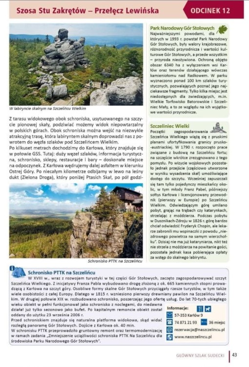 Główny Szlak Sudecki / Sudety. Przewodnik wydawnictwa Compass. Przykładowa strona 2