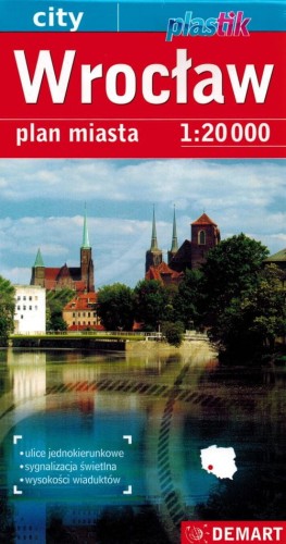 Wrocław. Laminowana mapa / Plan miasta wydawnictwa Demart. Okładka
