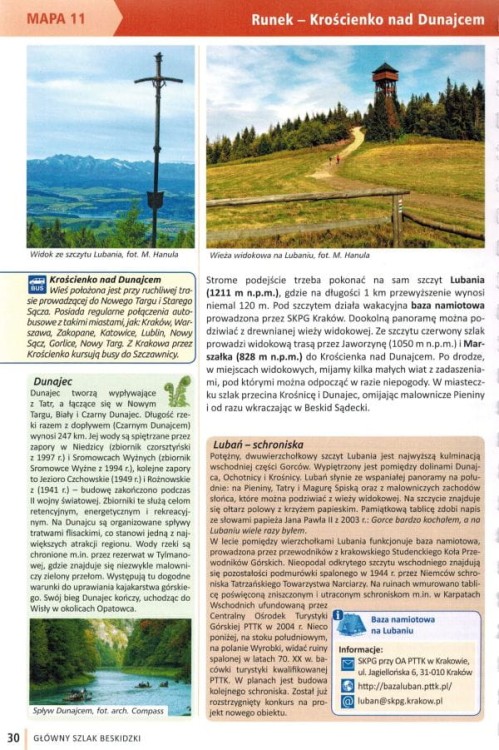 Główny Szlak Beskidzki. Przewodnik turystyczny wydawnictwa Compass. Przykładowa strona 2