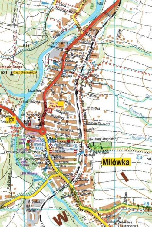 Istebna, Milówka, Rajcza, Węgierska-Górka. Mapa turystyczna wydawnictwa Galileos. Fragment 3