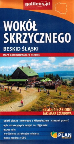 Wokół Skrzycznego. Beskid Śląski. Mapa turystyczna wydawnictwa Galileos. Okładka