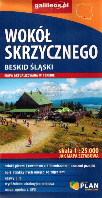 Wokół Skrzycznego. Beskid Śląski. Mapa turystyczna wydawnictwa Galileos. Okładka