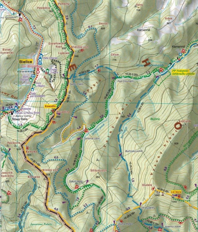 Góry Złote / Rychlebskie Hory 1:40 000. Wodoodporna mapa turystyczna wydawnictwa Galileos. Fragment 2