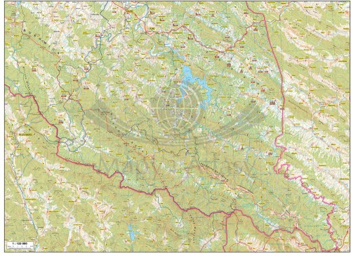 Bieszczady. Zabytkowe cerkwie Bieszczadów. Mapa turystyczna wydawnictwa Rewasz. Zasięg