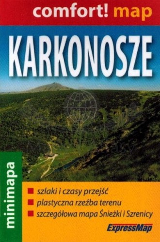 Karkonosze 1:90 000. Laminowana minimapa turystyczna wydawnictwa ExpressMap. Okładka