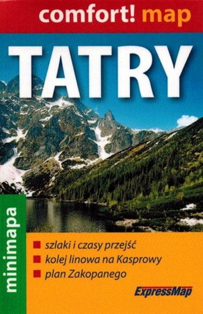 Tatry 1:80 000. Laminowana minimapa turystyczna wydawnictwa ExpressMap. Okładka 1