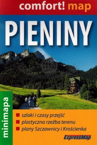Pieniny 1:50 000. Laminowana minimapa turystyczna wydawnictwa ExpressMap. Okładka