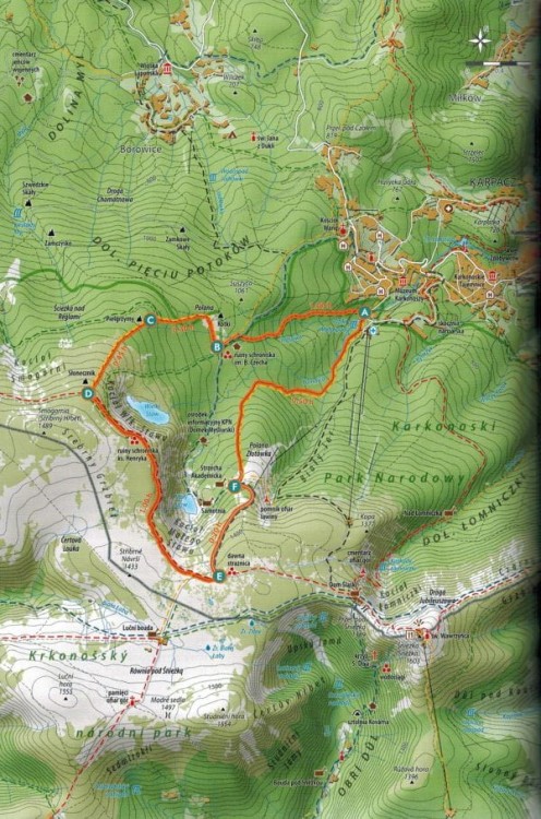 Karkonosze i Góry Izerskie. Przewodnik z serii trek&travel. Przykładowa strona 3