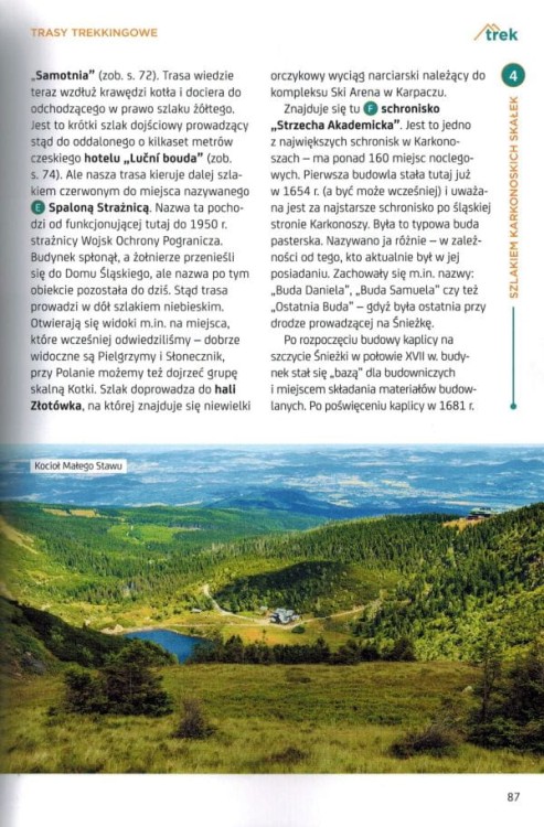 Karkonosze i Góry Izerskie. Przewodnik z serii trek&travel. Przykładowa strona 4
