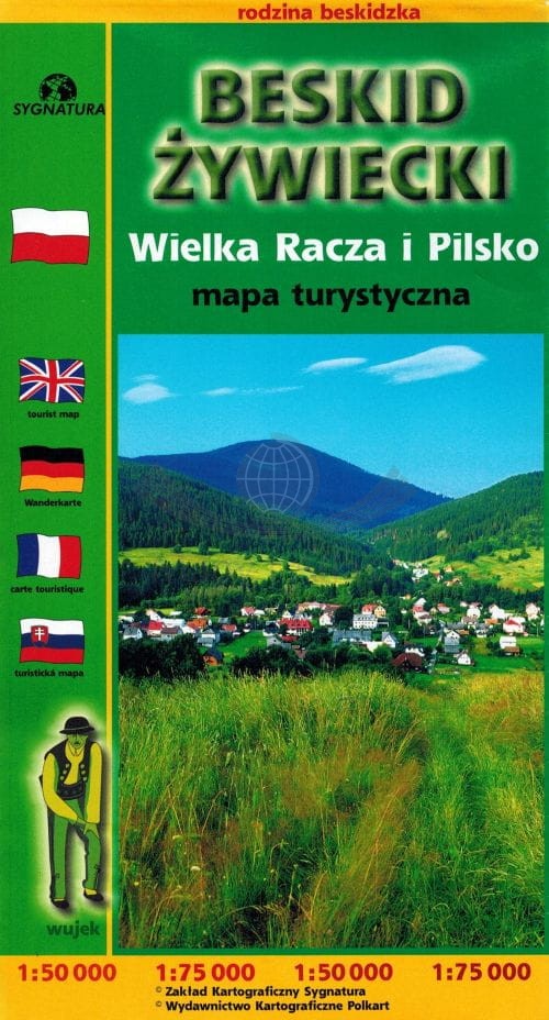 Beskid Żywiecki. Wielka Racza i Pilsko. Mapa turystyczna. Sygnatura