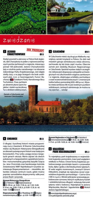 Bory Tucholskie, Kaszuby, Kociewie 2 w 1. Laminowana mapa turystyczna + Miniprzewodnik wydawnictwa ExpressMap. Przewodnik - fragment 1