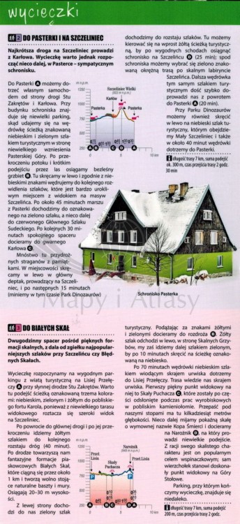 Ziemia Kłodzka, Góry Stołowe. Laminowana mapa turystyczna + Miniprzewodnik wydawnictwa ExpressMap. Informator - fragment 2