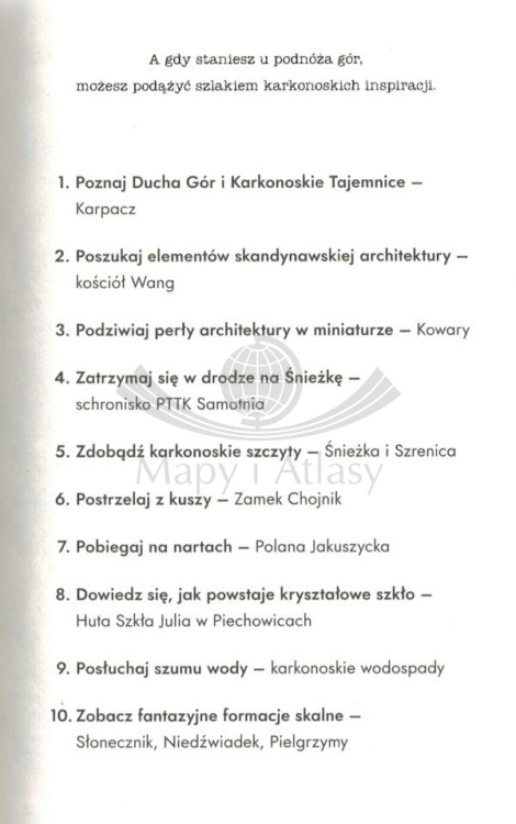 Karkonosze. Moje szkice podróżne. Notatnik z przewodnikiem. Spis treści